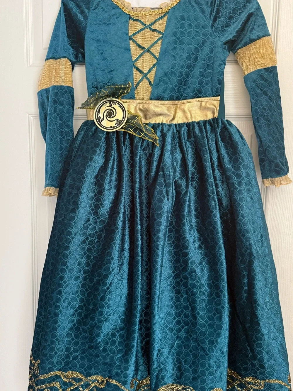 Disney Princess Merida Brave Teal and Gold Dress Costume